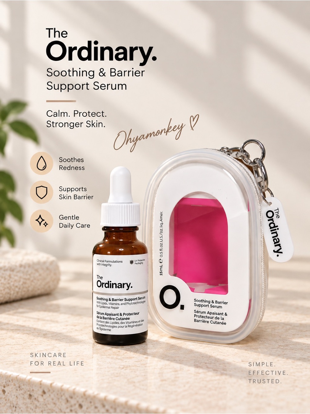 The Ordinary Soothing & Barrier Support Serum With Keychain Pouch